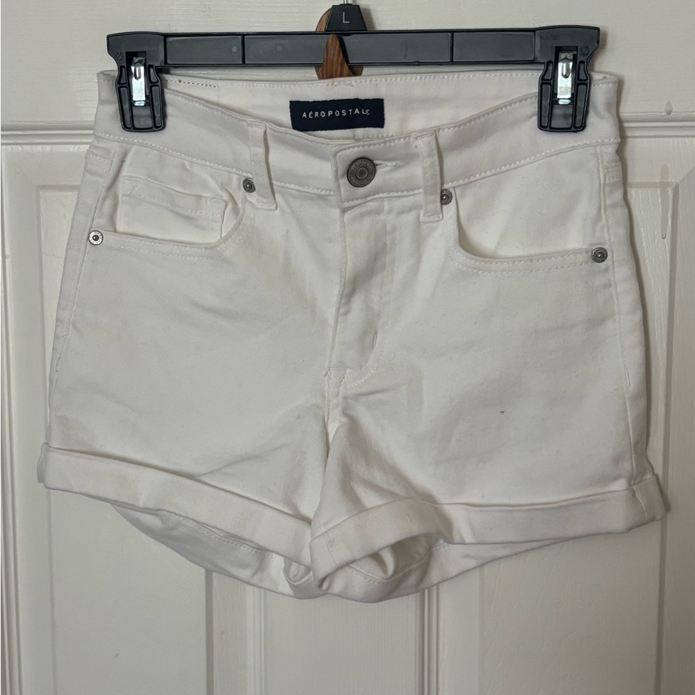 Aeropostale Women's Classic White Jean Shorts